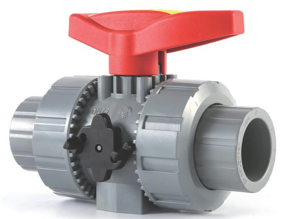 PVC-C Double Union Ball Valve